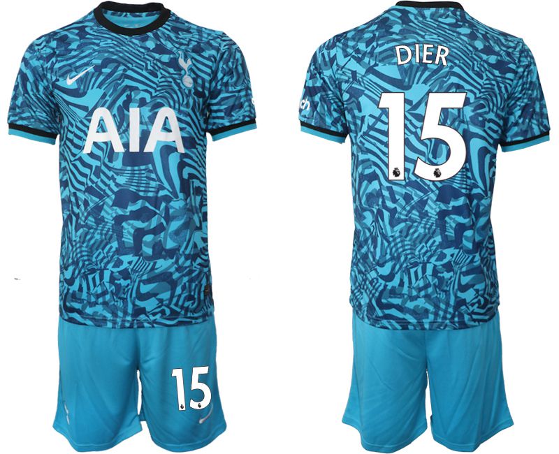 Men 2022-2023 Club Tottenham Hotspur away blue #15 Soccer Jersey->manchester united jersey->Soccer Club Jersey